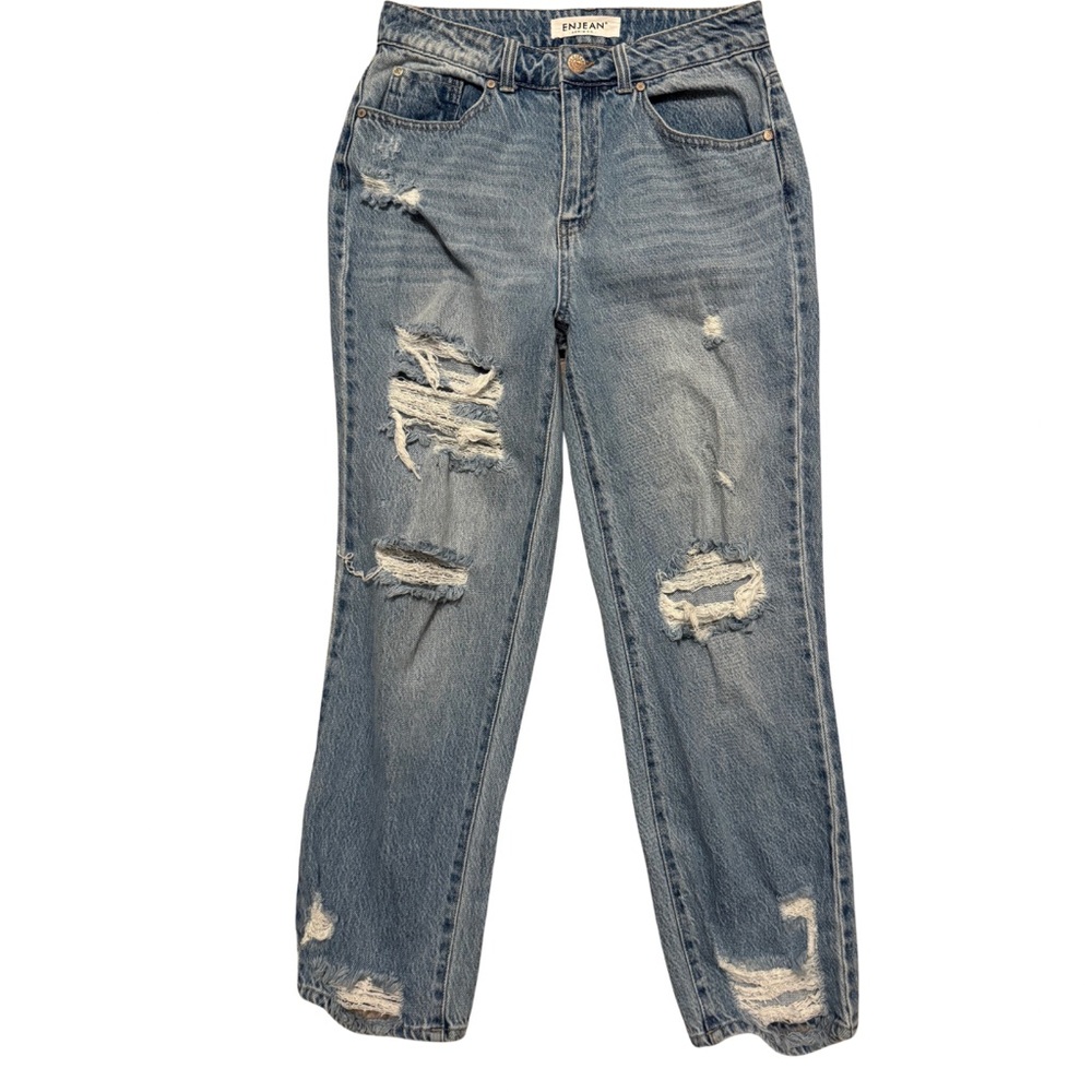 ENJEAN DISTRESSED MOM JEAN